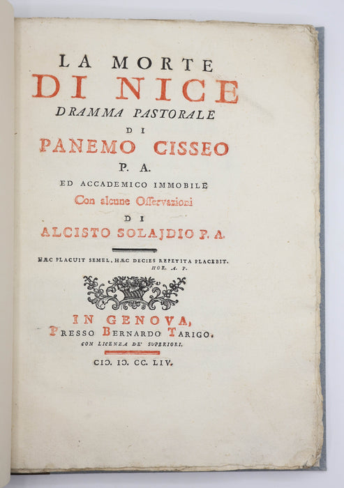 WRITTEN TO COMMEMORATE MARIA CLEMENTINA SOBIESKA