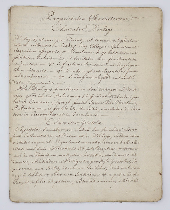 LECTURE NOTES IN CONSTITUENT PARTS