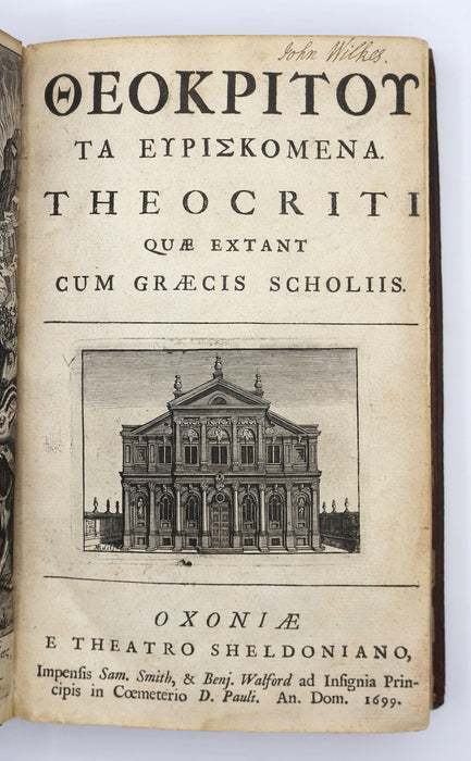 JOHN WILKES'S COPY OF THEOCRITUS