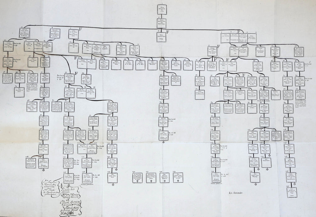 LARGE FAMILY TREE, PRINTED AND MANUSCRIPT
