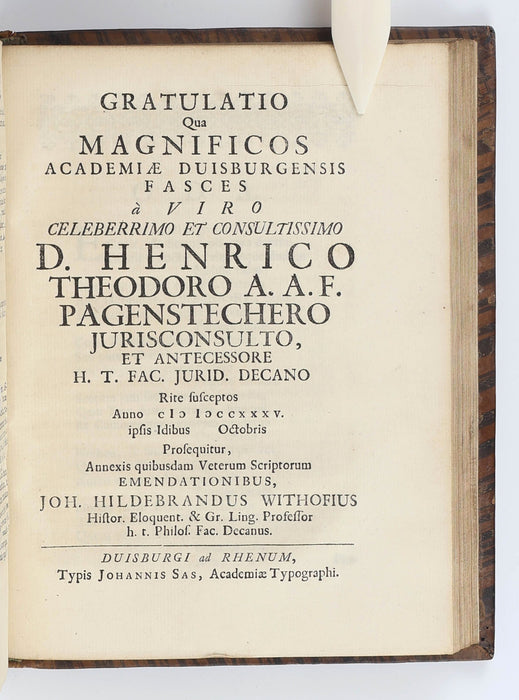 CLASSICAL SCHOLARSHIP & BAD BEHAVIOUR IN LECTURES - GAISFORD LIBRARY