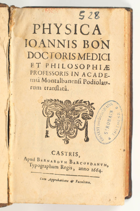RARE HUGUENOT SCIENCE TEXTBOOK