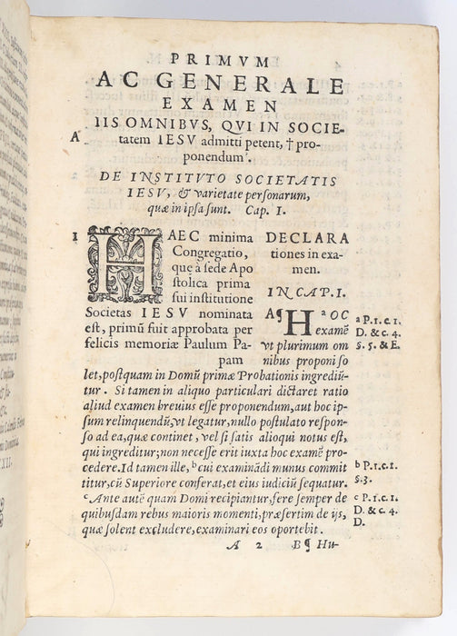 JESUIT CONSTITUTIONS - INTAGLIO TITLE PAGE