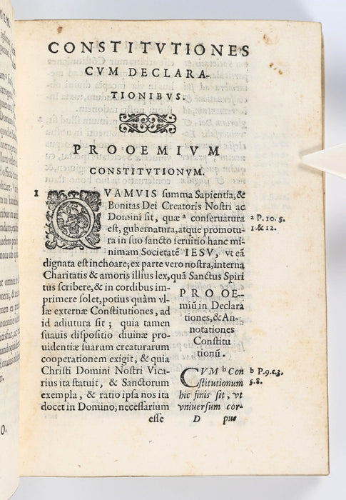 JESUIT CONSTITUTIONS - INTAGLIO TITLE PAGE