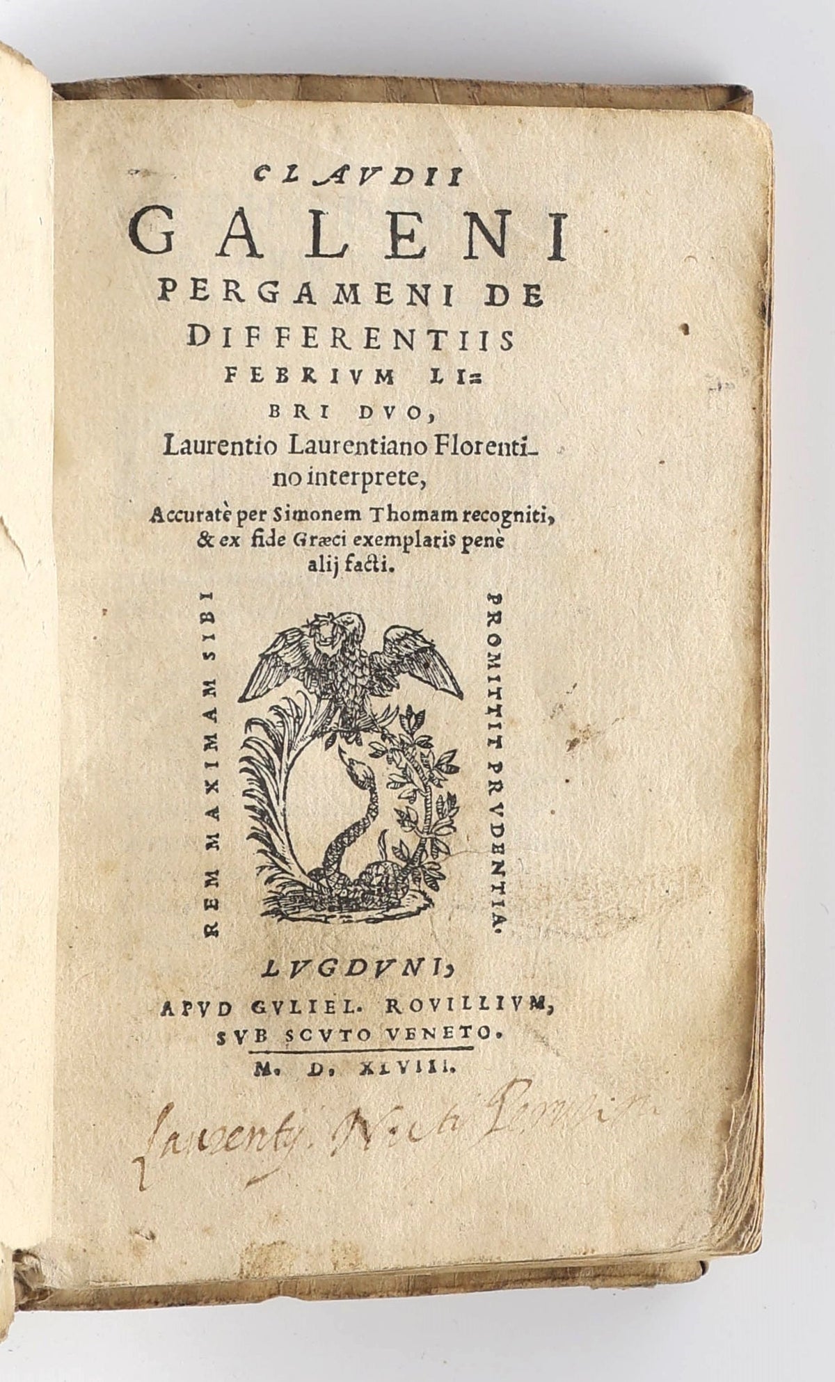 POCKET GALEN WITH CLOTHES LIST — Leo Cadogan Rare Books