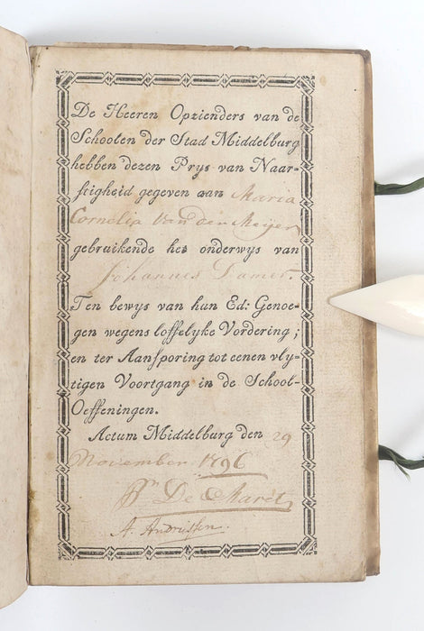 PRIZE BINDING FOR A YOUNG WOMAN