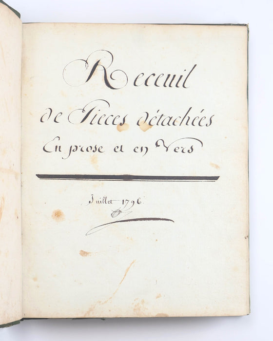 FRENCH MANUSCRIPT COMMONPLACE BOOKS