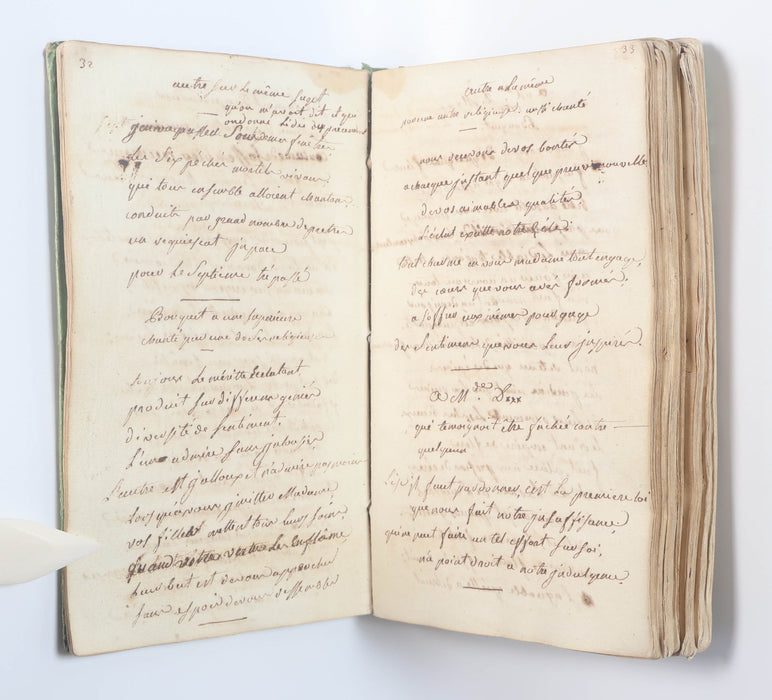 FRENCH MANUSCRIPT COMMONPLACE BOOKS